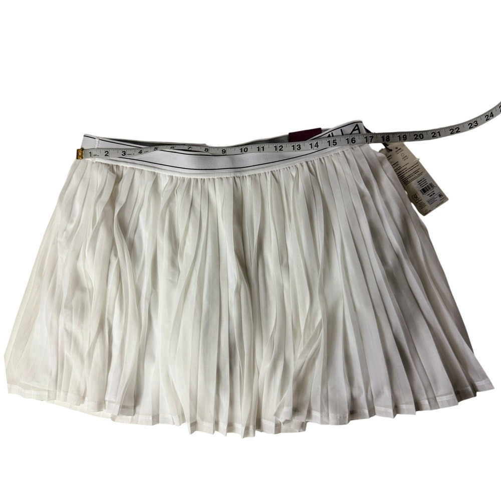 CALIA Womens XL Pleated Mesh Skort Pure White Tennis Court Skirt WAX15225W NWT - Picture 4 of 9